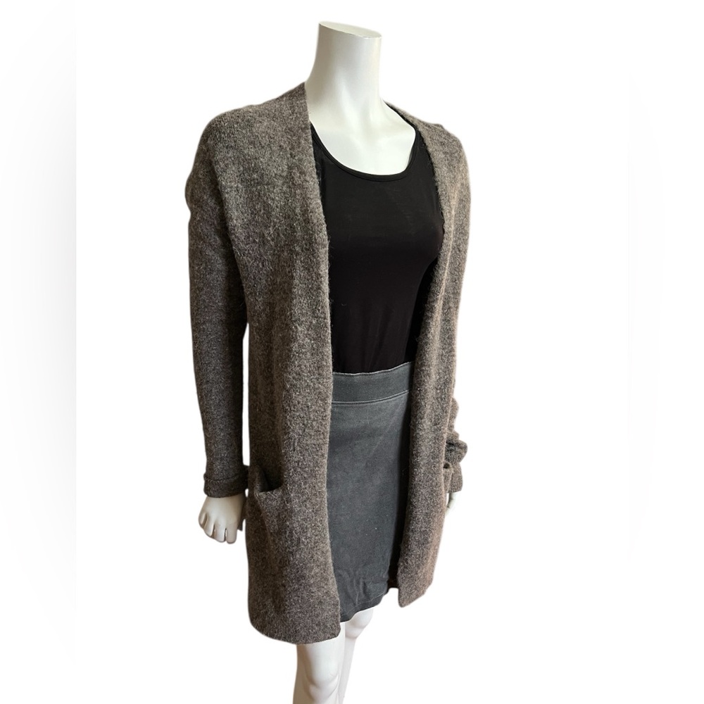 ARITZIA Wilfred Taupe Open-Front Cardigan Size Small